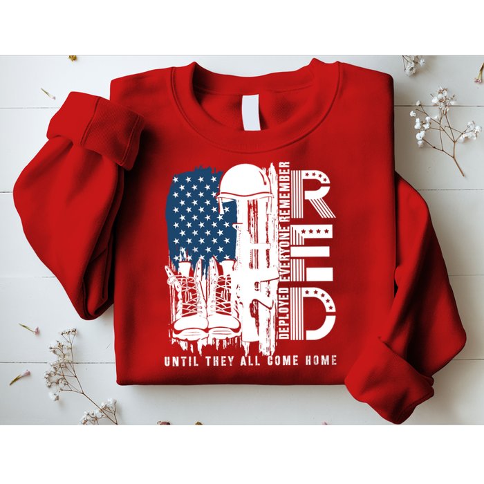 Red Friday Military We Wear Red Support Our Troops US Flag Sweatshirt