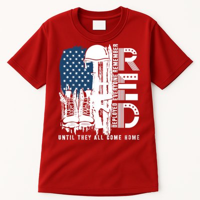 Red Friday Military We Wear Red Support Our Troops US Flag Tall T-Shirt
