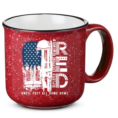 Red Friday Military We Wear Red Support Our Troops US Flag 15oz Campfire Ceramic Mug
