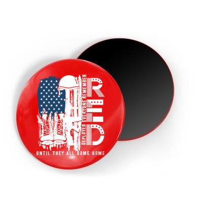 Red Friday Military We Wear Red Support Our Troops US Flag Magnet
