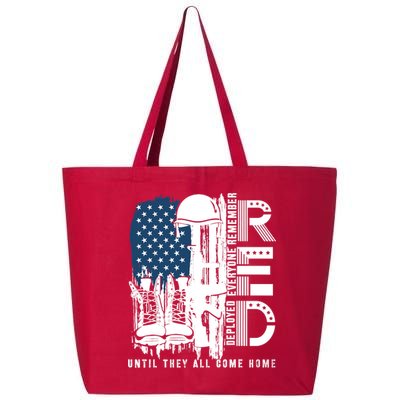 Red Friday Military We Wear Red Support Our Troops US Flag 25L Jumbo Tote