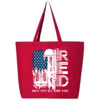 Red Friday Military We Wear Red Support Our Troops US Flag 25L Jumbo Tote