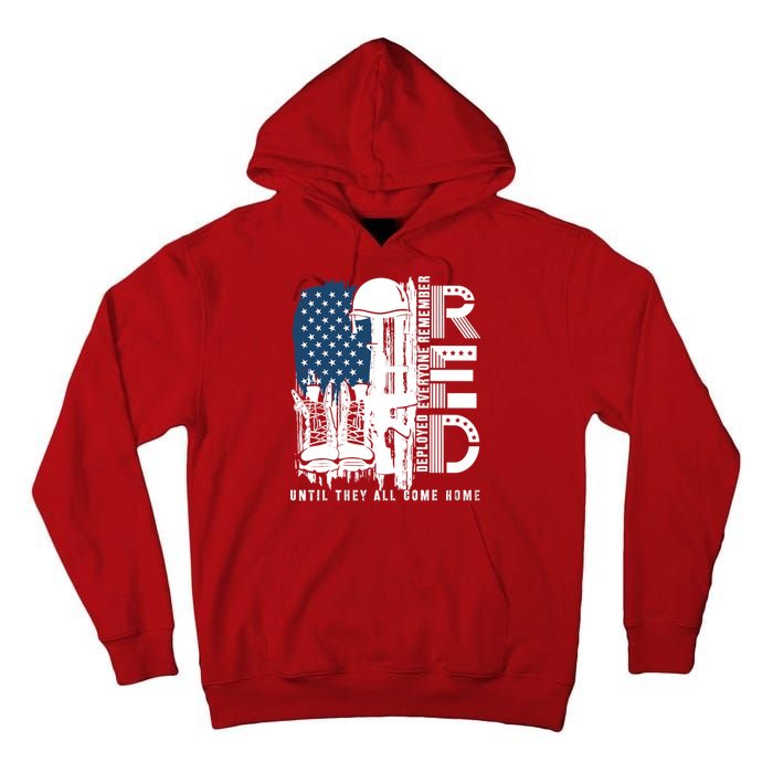 Red Friday Military We Wear Red Support Our Troops US Flag Tall Hoodie