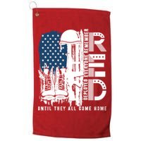 Red Friday Military We Wear Red Support Our Troops US Flag Golf Towel