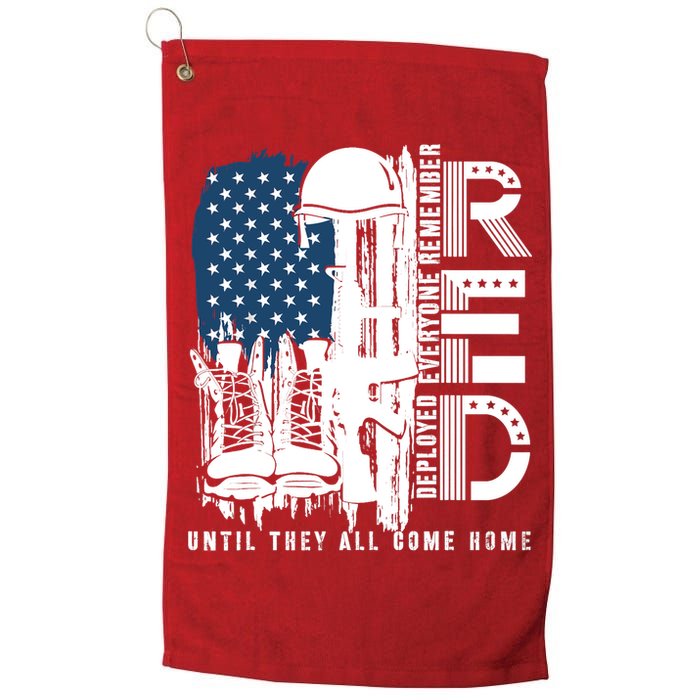 Red Friday Military We Wear Red Support Our Troops US Flag Golf Towel
