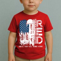 Red Friday Military We Wear Red Support Our Troops US Flag Toddler T-Shirt
