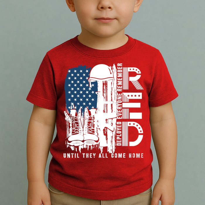 Red Friday Military We Wear Red Support Our Troops US Flag Toddler T-Shirt