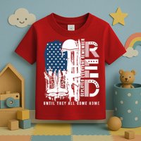 Red Friday Military We Wear Red Support Our Troops US Flag Toddler T-Shirt