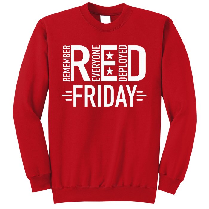 Red Friday Military Remember Everyone Deployed US Veterans Sweatshirt