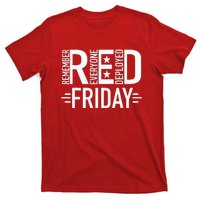 Red Friday Military Remember Everyone Deployed US Veterans T-Shirt