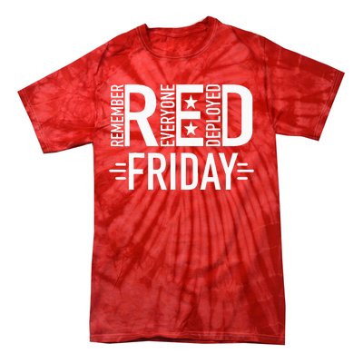 Red Friday Military Remember Everyone Deployed US Veterans Tie-Dye T-Shirt