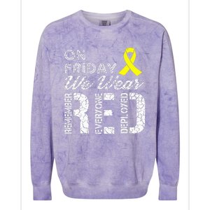 Red Friday Military R.E.D. On Friday We Wear Red Colorblast Crewneck Sweatshirt