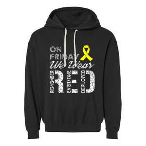 Red Friday Military R.E.D. On Friday We Wear Red Garment-Dyed Fleece Hoodie