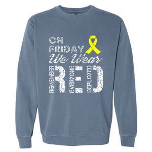 Red Friday Military R.E.D. On Friday We Wear Red Garment-Dyed Sweatshirt