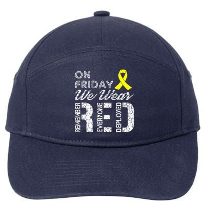 Red Friday Military R.E.D. On Friday We Wear Red 7-Panel Snapback Hat