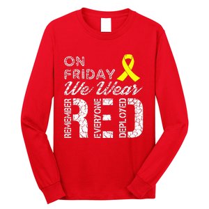 Red Friday Military R.E.D. On Friday We Wear Red Long Sleeve Shirt