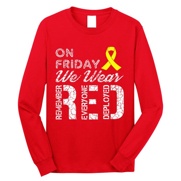 Red Friday Military R.E.D. On Friday We Wear Red Long Sleeve Shirt