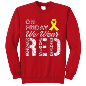 Red Friday Military R.E.D. On Friday We Wear Red Sweatshirt