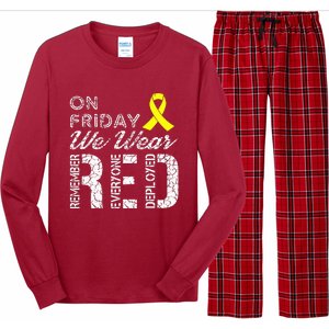 Red Friday Military R.E.D. On Friday We Wear Red Long Sleeve Pajama Set