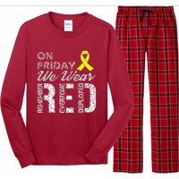 Red Friday Military R.E.D. On Friday We Wear Red Long Sleeve Pajama Set