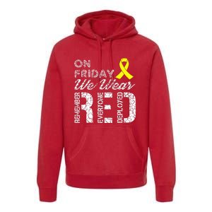 Red Friday Military R.E.D. On Friday We Wear Red Premium Hoodie