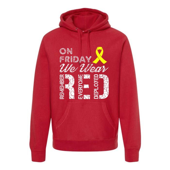 Red Friday Military R.E.D. On Friday We Wear Red Premium Hoodie