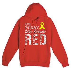 Red Friday Military R.E.D. On Friday We Wear Red Premium Pullover Hoodie