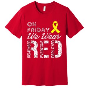 Red Friday Military R.E.D. On Friday We Wear Red Premium T-Shirt