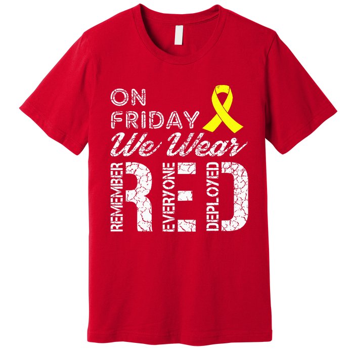 Red Friday Military R.E.D. On Friday We Wear Red Premium T-Shirt