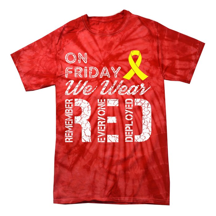 Red Friday Military R.E.D. On Friday We Wear Red Tie-Dye T-Shirt