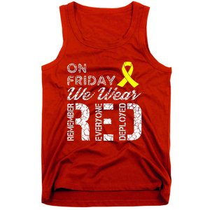 Red Friday Military R.E.D. On Friday We Wear Red Tank Top