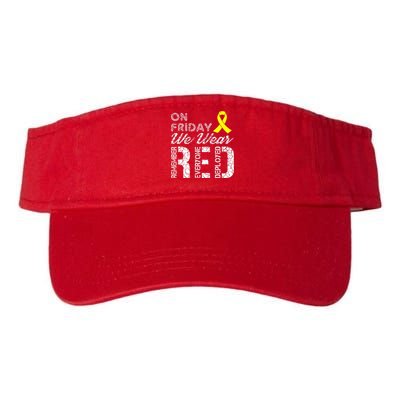 Red Friday Military R.E.D. On Friday We Wear Red Valucap Bio-Washed Visor