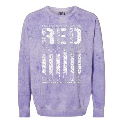 Red Friday Military On Friday We Wear Red Veteran Colorblast Crewneck Sweatshirt