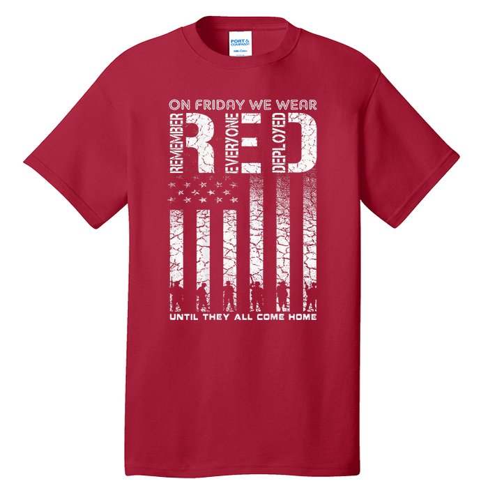 Red Friday Military On Friday We Wear Red Veteran Tall T-Shirt