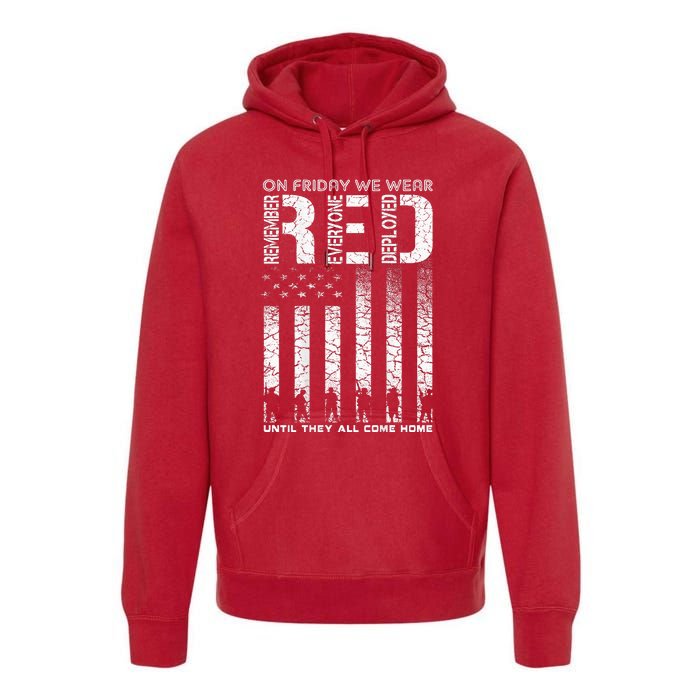 Red Friday Military On Friday We Wear Red Veteran Premium Hoodie