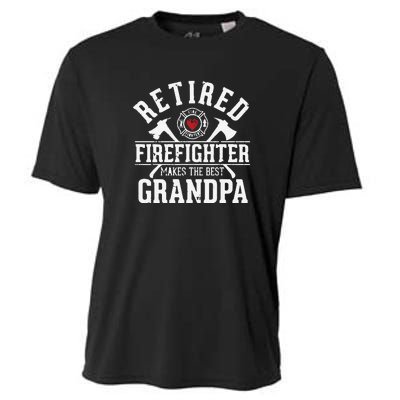 Retired Firefighter Makes The Best Grandpa Retirement Gift Cooling Performance Crew T-Shirt