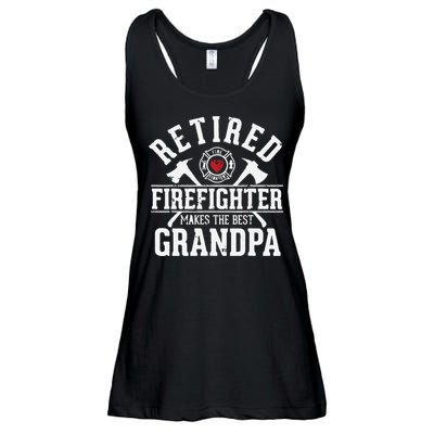 Retired Firefighter Makes The Best Grandpa Retirement Gift Ladies Essential Flowy Tank