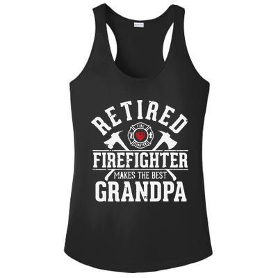 Retired Firefighter Makes The Best Grandpa Retirement Gift Ladies PosiCharge Competitor Racerback Tank