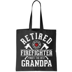 Retired Firefighter Makes The Best Grandpa Retirement Gift Tote Bag