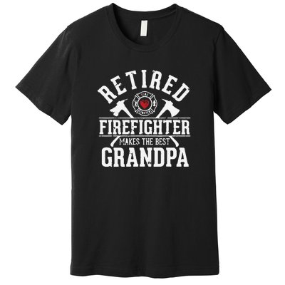 Retired Firefighter Makes The Best Grandpa Retirement Gift Premium T-Shirt