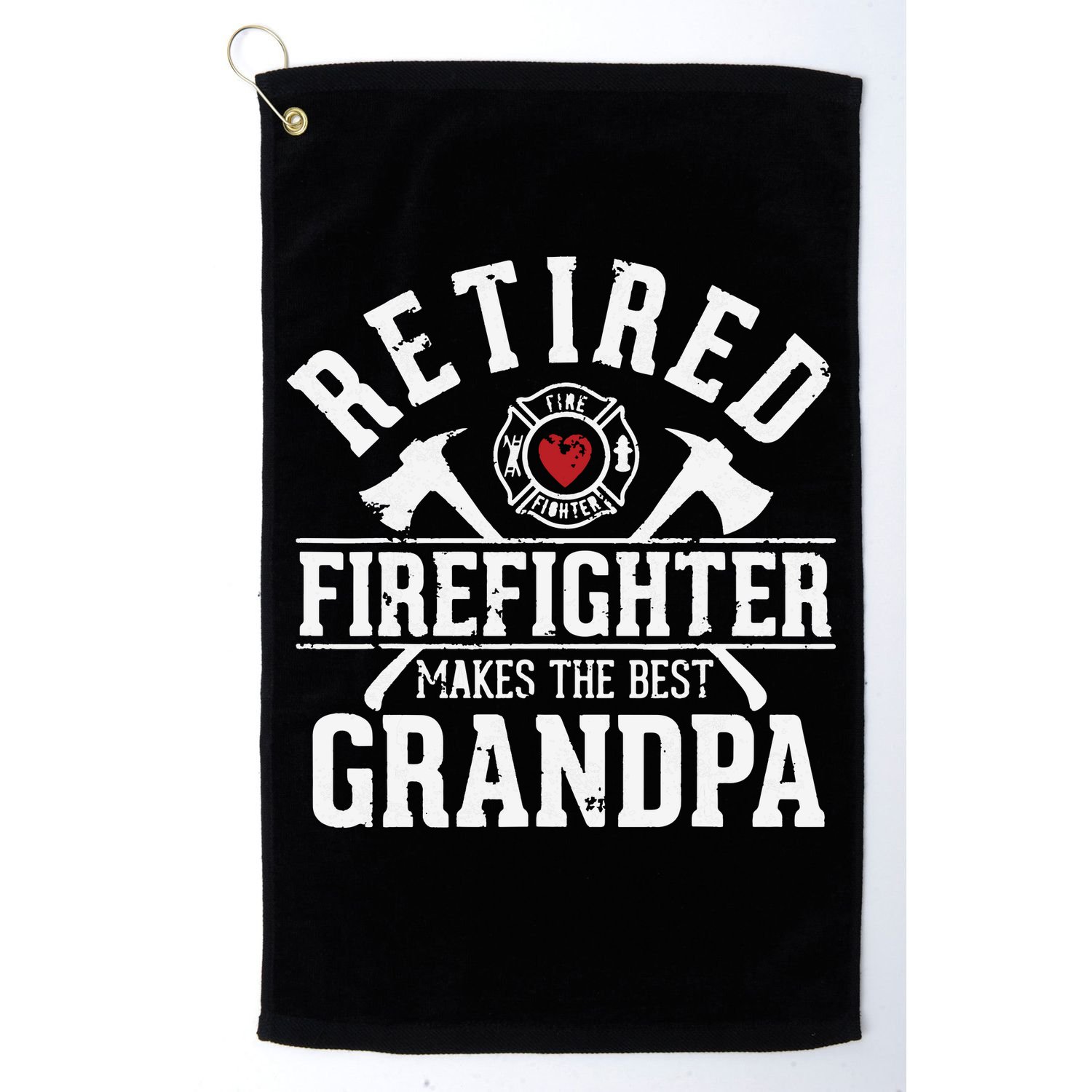 Retired Firefighter Makes The Best Grandpa Retirement Gift Golf Towel