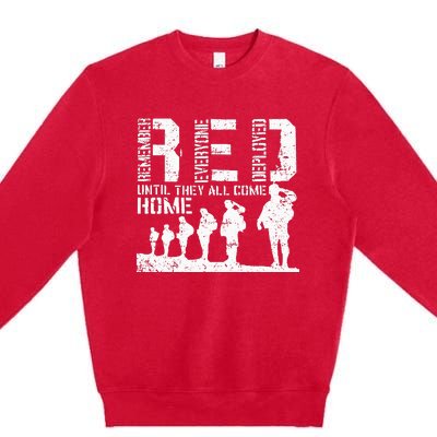 Red Friday Military I Wear RED On Fridays Mom Premium Crewneck Sweatshirt