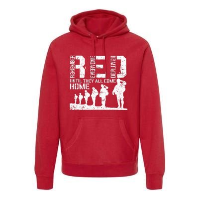 Red Friday Military I Wear RED On Fridays Mom Premium Hoodie