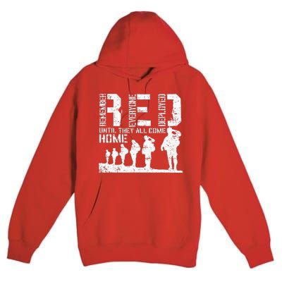 Red Friday Military I Wear RED On Fridays Mom Premium Pullover Hoodie