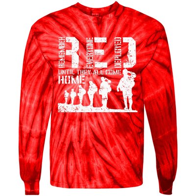 Red Friday Military I Wear RED On Fridays Mom Tie-Dye Long Sleeve Shirt