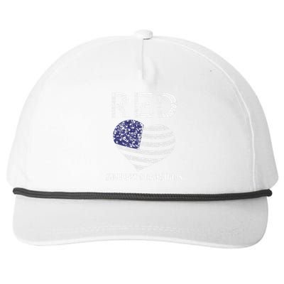 RED Friday Military Support Our Troops Heart Retro US Flag Snapback Five-Panel Rope Hat