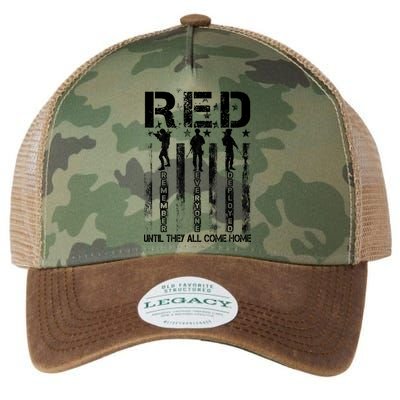 RED Friday Military Until They Come Home American Flag Legacy Tie Dye Trucker Hat