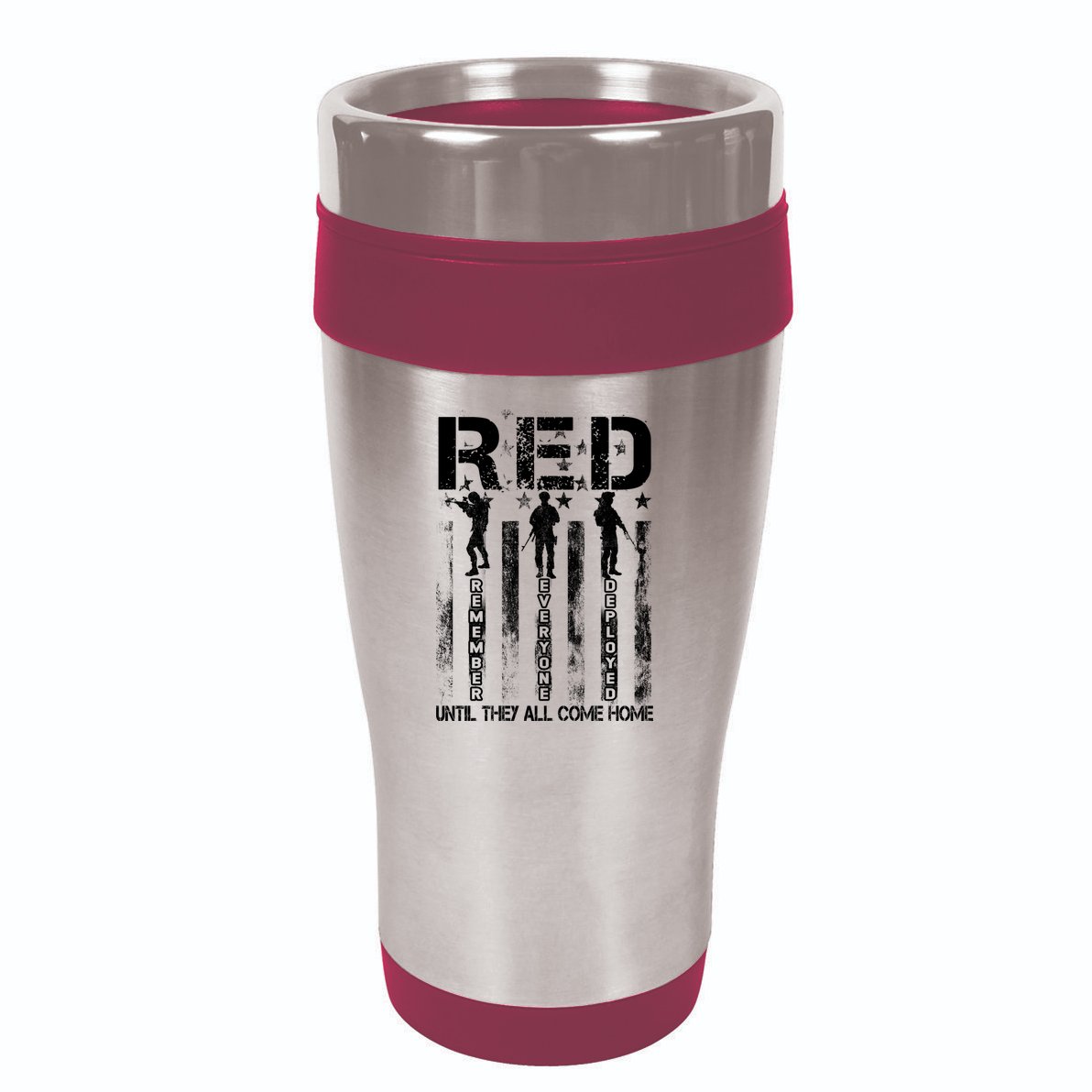 RED Friday Military Until They Come Home American Flag 16oz Travel Tumbler