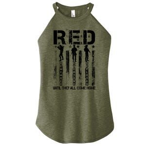 RED Friday Military Until They Come Home American Flag Women's Perfect Tri Rocker Tank