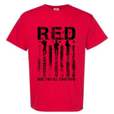 RED Friday Military Until They Come Home American Flag Garment-Dyed Heavyweight T-Shirt